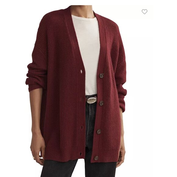 Jenni Kayne Cashmere Cocoon Cardigan Wine XS *NEW WITH TAGS* - Picture 2 of 2